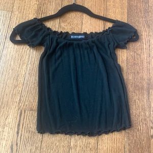 Brandy Melville ribbed off the shoulder crop top